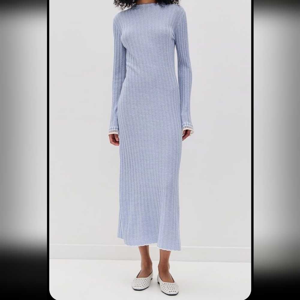Guest In Residence Silk Linen Knit Dress Size Medium